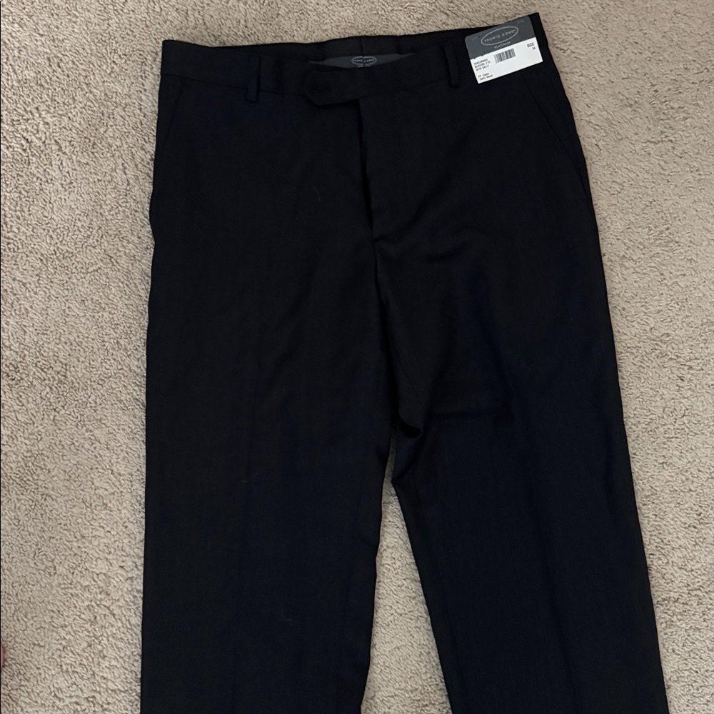 Mens Warehouse Pronto Uomo Platinum Black Wool Pants